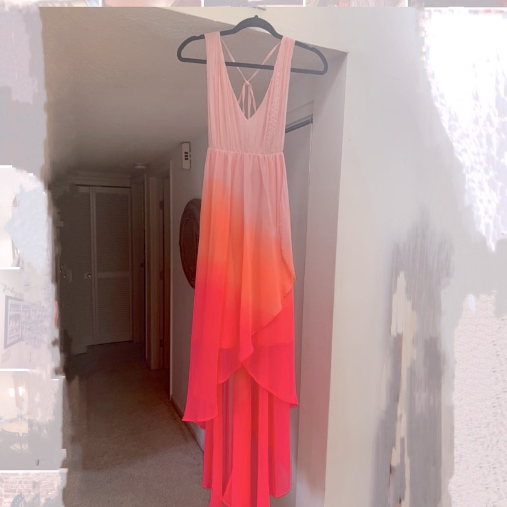 High low ombré, bright colored dress